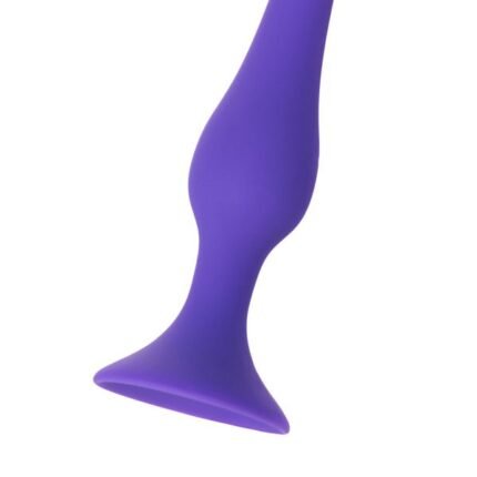 Dokulu Silikon Anal Tıkaç Plug  11cm Mor