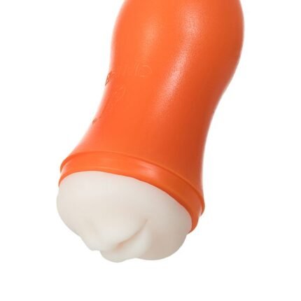 Turuncu Kupa Tipi Kompakt Suni Oral Mastürbatör - 14cm