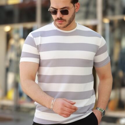 Erkek çift Renk Pamuklu örme Kumaş Kısa Kollu Tshirt