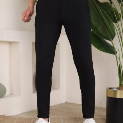 Erkek Slim Fit Likralı Bilek Boy Dilli Kumaş Pantolon