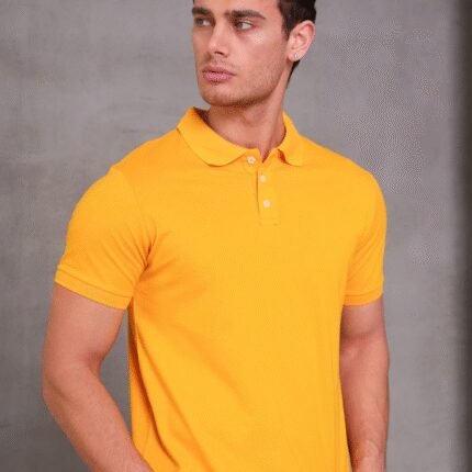 Erkek Slim Fit Pamuklu Yumuşak Doku Nefes Alan Kumaş Yakalı Tişört
