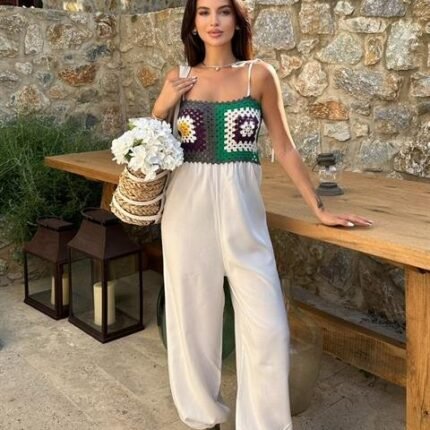 Jasmin Süzüneli Keten Tulum