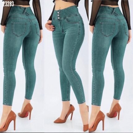 Yüksek Bel Likralı Jean Pantolon Cm
