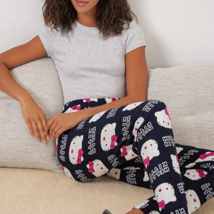 Desenli Pijama Altı A.Lacivert