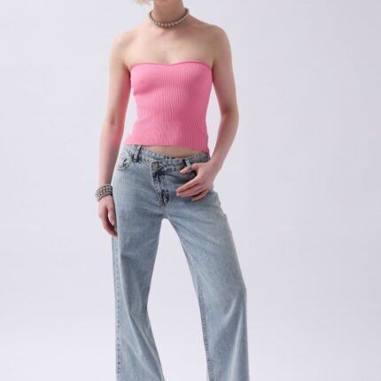 Straplez Dokulu Crop