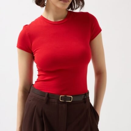 Likralı Basic TShirt