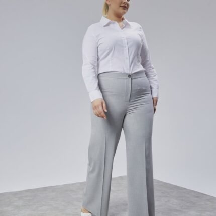 Poly Viscose Full Lycra Beli̇ Lasti̇kli̇ Battal Pantolon
