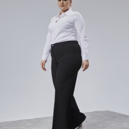 Poly Viscose Full Lycra Beli̇ Lasti̇kli̇ Battal Pantolon
