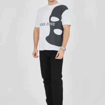 Erkek Baskılı TShirt Beyaz