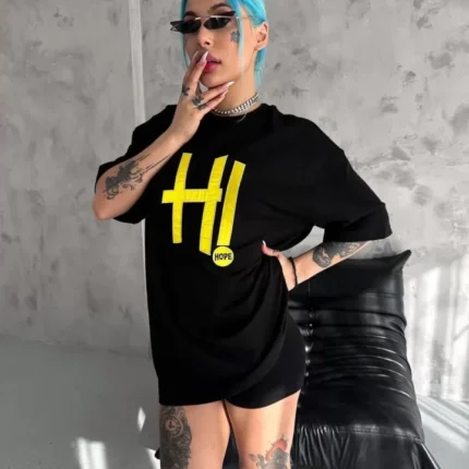 Unisex Nakış İşlemeli TShirt Siyah