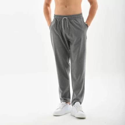 Unisex Çizgili Eşofman Altı Füme