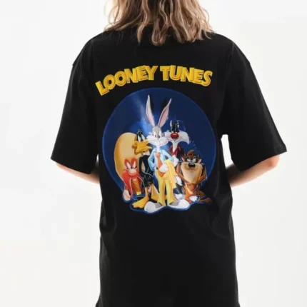 Unisex Baskılı Oversize TShirt Siyah