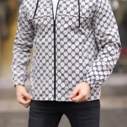 Unisex Kapüşonlu İçi Astarlı Yağmurluk Gri