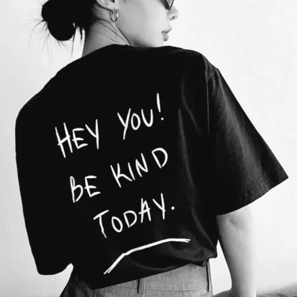 Unisex Baskılı Oversize TShirt Siyah