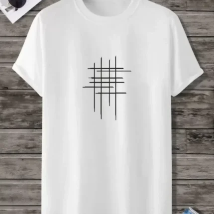 Unisex Baskılı Oversize TShirt Beyaz