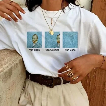 Unisex Baskılı Oversize TShirt Beyaz