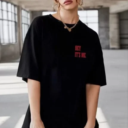 Unisex Baskılı Oversize TShirt Siyah