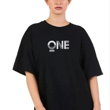 Unisex Baskılı Oversize TShirt Siyah