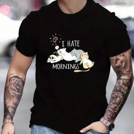 Unisex Baskılı Oversize TShirt Siyah