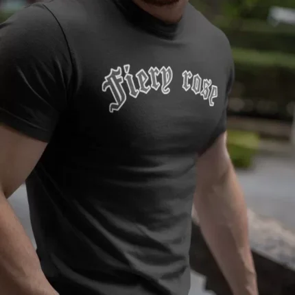 Erkek Bisiklet Yaka Baskılı Oversize TShirt Siyah