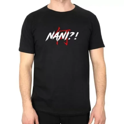 Unisex Bisiklet Yaka Baskılı Oversize TShirt Siyah