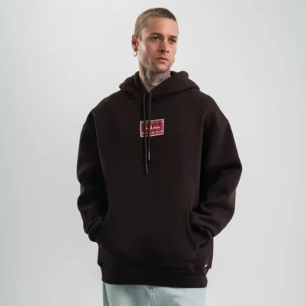POLIZEI Premium Kalite Unisex Kapşonlu Dijital Patchli SweatShirt Kahve