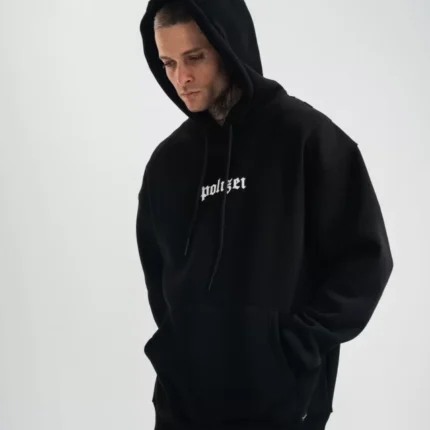 Kapşonlu Double Oversize Dijital Patchli SweatShirt Siyah