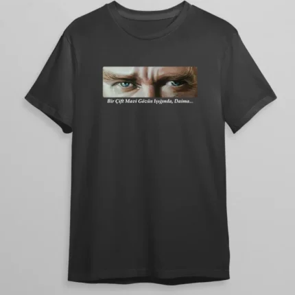 Kasım Unisex Atatürk Baskılı Tshirt Siyah