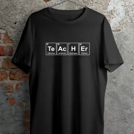 Kasım Öğretmenler Günü Baskılı Özel Tshirt Siyah