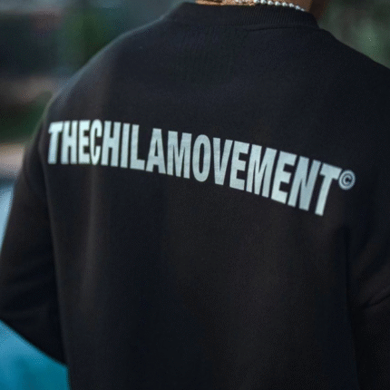 Kışlık Bisiklet Yaka Oversize Baskılı SweatShirt Siyah