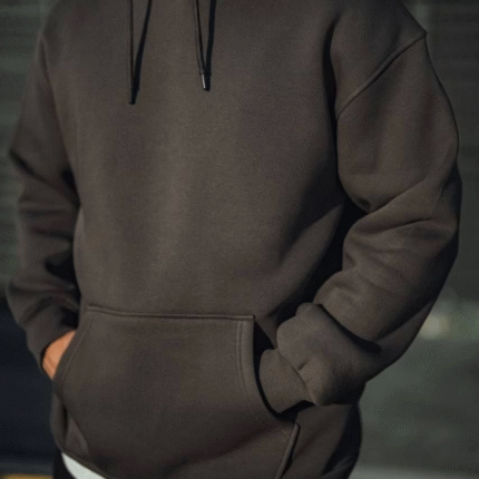 Üç İplik Penye Kapşonlu Basic SweatShirt Antrasit