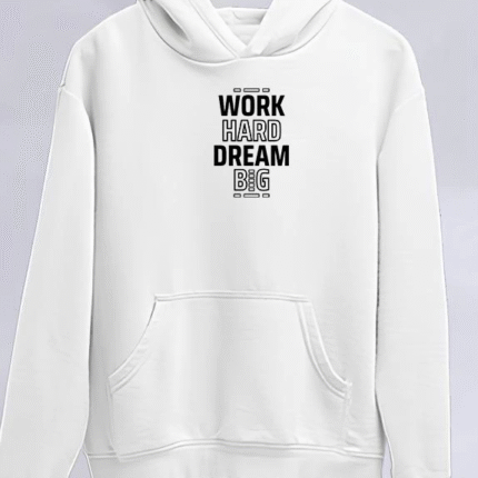 Kışlık Üç İplik Kapşonlu SweatShirt Beyaz