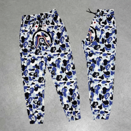 İki İplik Mevsimlik Bape Nakişli Eşofman Pantolon Gri