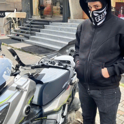 Samuray Kapşonlu ZIP Fermuarlı Çift Kapşonlu Nakışlı SweatShirt Siyah