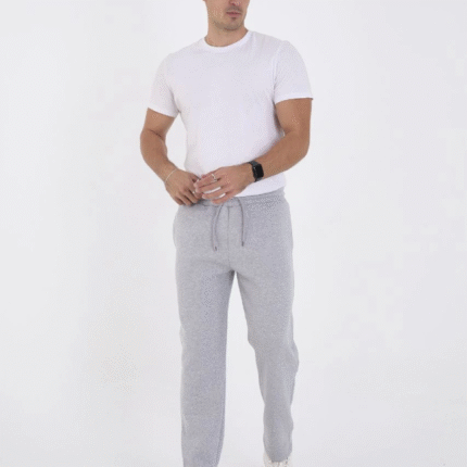 Unisex Üç İplik Basic Eşofman Özel Tasarım Pantolon Gri