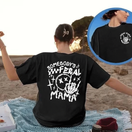 Bisiklet Yaka Baskılı Tshirt Siyah