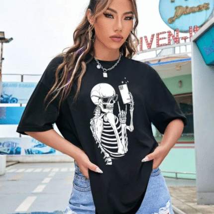 Baskılı Tshirt Siyah