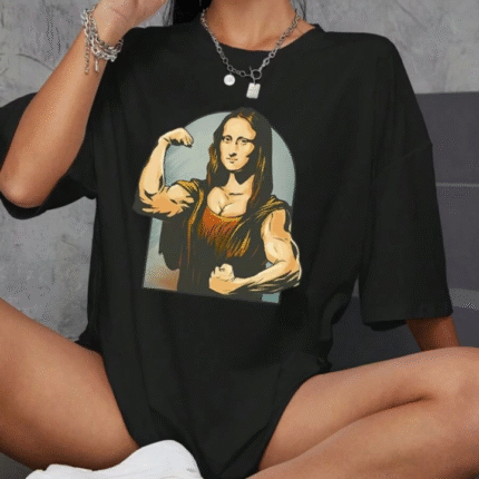 Baskılı Oversize Tshirt Siyah