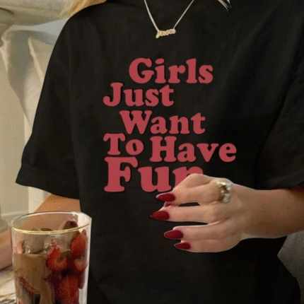 Baskılı Oversize Tshirt Siyah