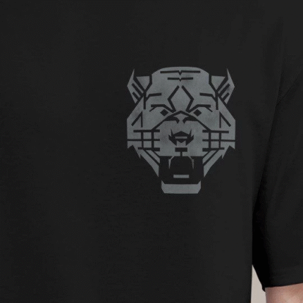 Erkek Baskılı Oversize Tshirt Siyah