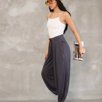 Osy Modal Yumuşak Dokulu Kumaş Şalvar Pantalon Antrasit