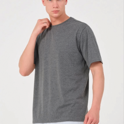 Erkek / Düz A Kalite Oversize Tshirt Antrasit