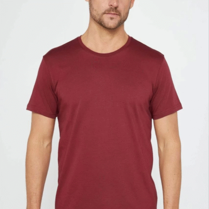 Erkek / Düz A Kalite Oversize Tshirt Bordo