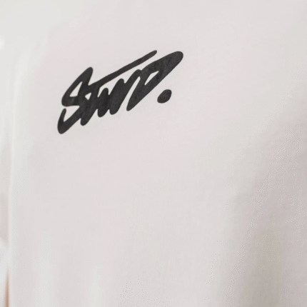 Erkek Baskılı Oversize Tshirt Beyaz