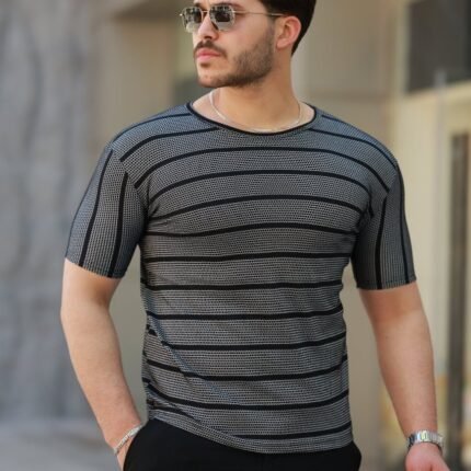 Erkek Petek Desenli Kısa Kollu Tshirt