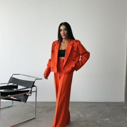 CEKET PANTOLON TAKIM Orange