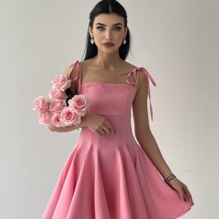Clara Askılı Mini Elbise