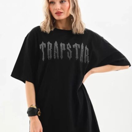 Unisex Taş Desenli Oversize T-Shirt