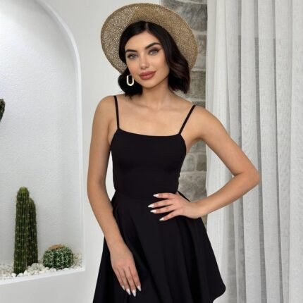 Pole İp Askılı Elbise