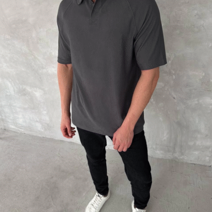 Yakalı Patlı Kısa Kol T-shirt